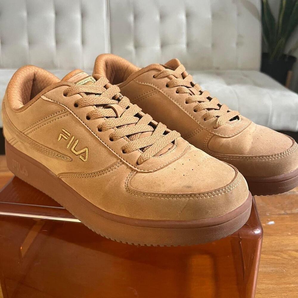 Unique Monotone Burt Orange Fila Sneakers Streetwear Autumnal Street 90s Style